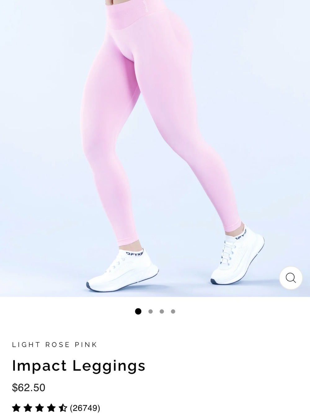 Impact Leggings - Light Rose Pink